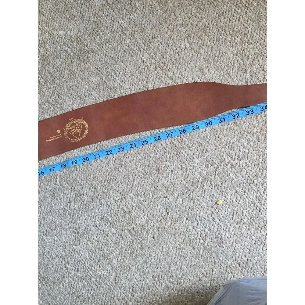 Vintage Y2K Gap Jeans Brown Genuine Leather Made In The USA Belt